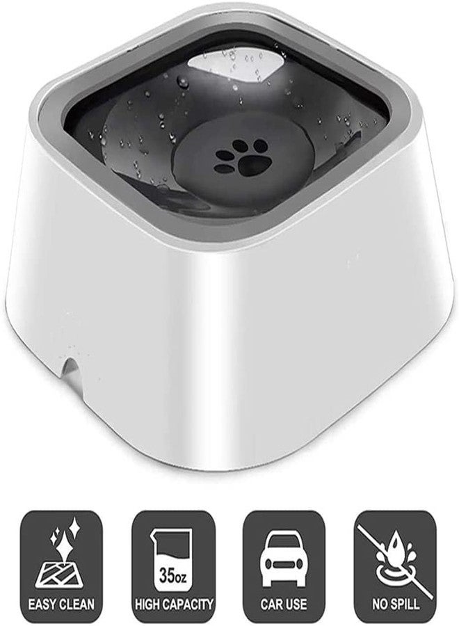Vroxy Dog Water Bowl Splash Free Slow Feeder for Pets, No Spill Dog Drinking Bowl with Floating Disk, Vehicle Carried Water Bowl for Dogs Cats Puppies, Wet Mouth Design Pet Water Dispenser Large Capacity - Image 5